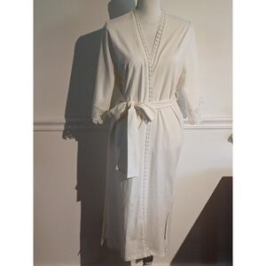 Le Rose Valerie Jersey Midi Length Robe Sz S/M Off White Ivory Bride Bridesmaid‎